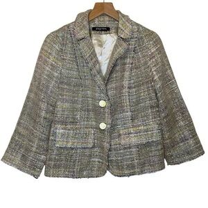 Etcetera Multicolor Tweed Blazer